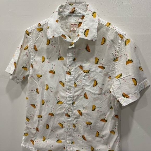 Mossimo Short Sleeve Taco Print Button Down Shirt Men’s Small - Picture 5 of 9